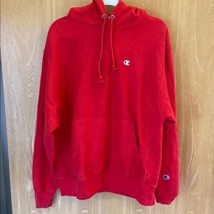Champion Red Sweatshirt with Embroidered Logo